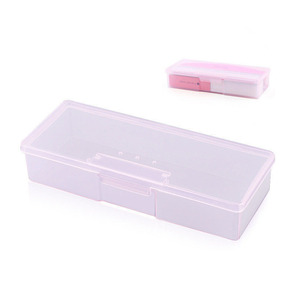 Boîte de rangement transparente en plastique pour capsules d'ongles 20x8x4cm, organiseur pour stylos de broderie, bijoux et diamants, étui personnalisable avec logo - Product Image 1