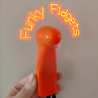 Kipas Mini LED dengan Pesan LED Kustom untuk Pernikahan, Slogan LED, Pendingin Udara