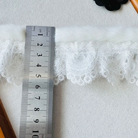 Accessoires de dentelle personnalisés pour chaussettes habillées, dentelle froncée à volants pour la couture DIY