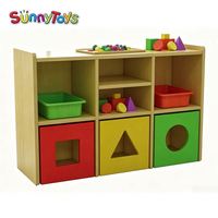 Étagère de rangement pour jouets populaire en bois, idéale pour les nouveaux meubles de la maternelle et de la garderie