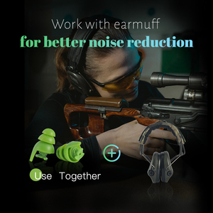 Protection auditive réutilisable en TPE de qualité médicale pour la chasse et le tir, avec interrupteur pour l'annulation des bruits d'impulsion - Product Image 2