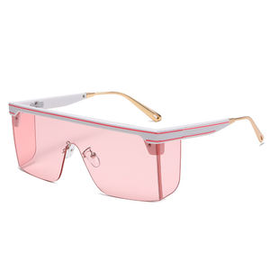 แว่นกันแดดผู้หญิงทรงโอเวอร์ไซส์ชิ้นแว่นตานิรภัยป้องกันแบรนด์ดัง2024ออกแบบโลโก้ได้ตามต้องการ - Product Image 5