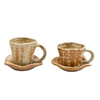 Ensemble tasse et soucoupe en céramique style nordique simple, 12 oz, blanc/rose clair/vert clair/noir, compatible lave-vaisselle et micro-ondes, cadeau pour le thé de l'après-midi