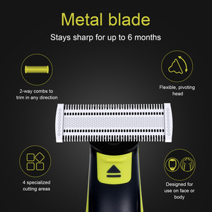 Dernière Version Tête de Remplacement Uniblade de Haute Qualité pour Tondeuse <span class=keywords><strong>Philips</strong></span> OneBlade pour Rasoir Électrique OneBlade - Product Image 4