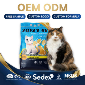 Promotion Fournisseur : Meilleure Litière Premium pour Chat, Sans Poussière, Anti-Odeur, Forte Agglomération, Forme <span class=keywords><strong>de</strong></span> Boule, Bentonite, 5kg - Product Image 1