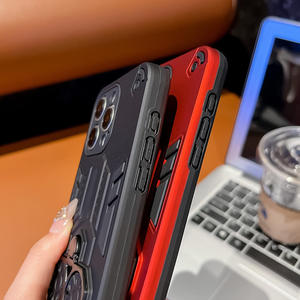 Nouvelle <span class=keywords><strong>coque</strong></span> populaire pour iPhone 17 16 15 14 13 12 11 Pro Max avec support, design de luxe, PC TPU, béquille, antichoc, étui de téléphone portable - Product Image 3