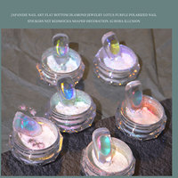 Poudre à Ongles TSZS 6 Couleurs Effet Aurore Glacée Transparente, Décoration de Paillettes Miroir Arc-en-ciel, Pigment Manucure Effet Chrome