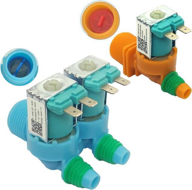 2 Pcs DC62-00311F&DC62-30314V Washing Machine Water Inlet Valve Fit for Sam-sung Washer, Replace 3992244 3992464 AP5966624
