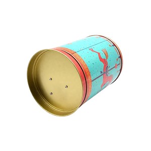Caja de música de carrusel de lata de hojalata de cilindro de Navidad retro personalizada con dispositivo de música - Product Image 4