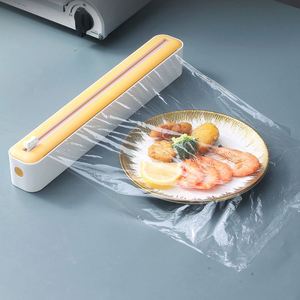 <b>Kitchen</b> Accessories 2 in 1 Food Film Dispenser <b>Wrap</b> Dispenser With Cutter Storage Box Food Packaging Cling Film Cutting Machine - Product Image 4