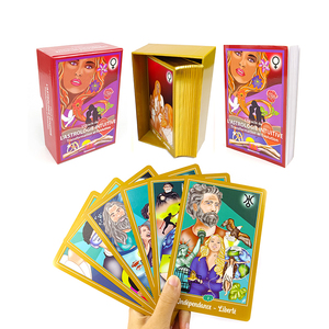 Cartas de <span class=keywords><strong>Tarot</strong></span> de plástico originales de la mejor calidad, 78 piezas de cartas de <span class=keywords><strong>Tarot</strong></span> con lámina de oro, juego de cartas de <span class=keywords><strong>Tarot</strong></span> impermeables - Product Image 5