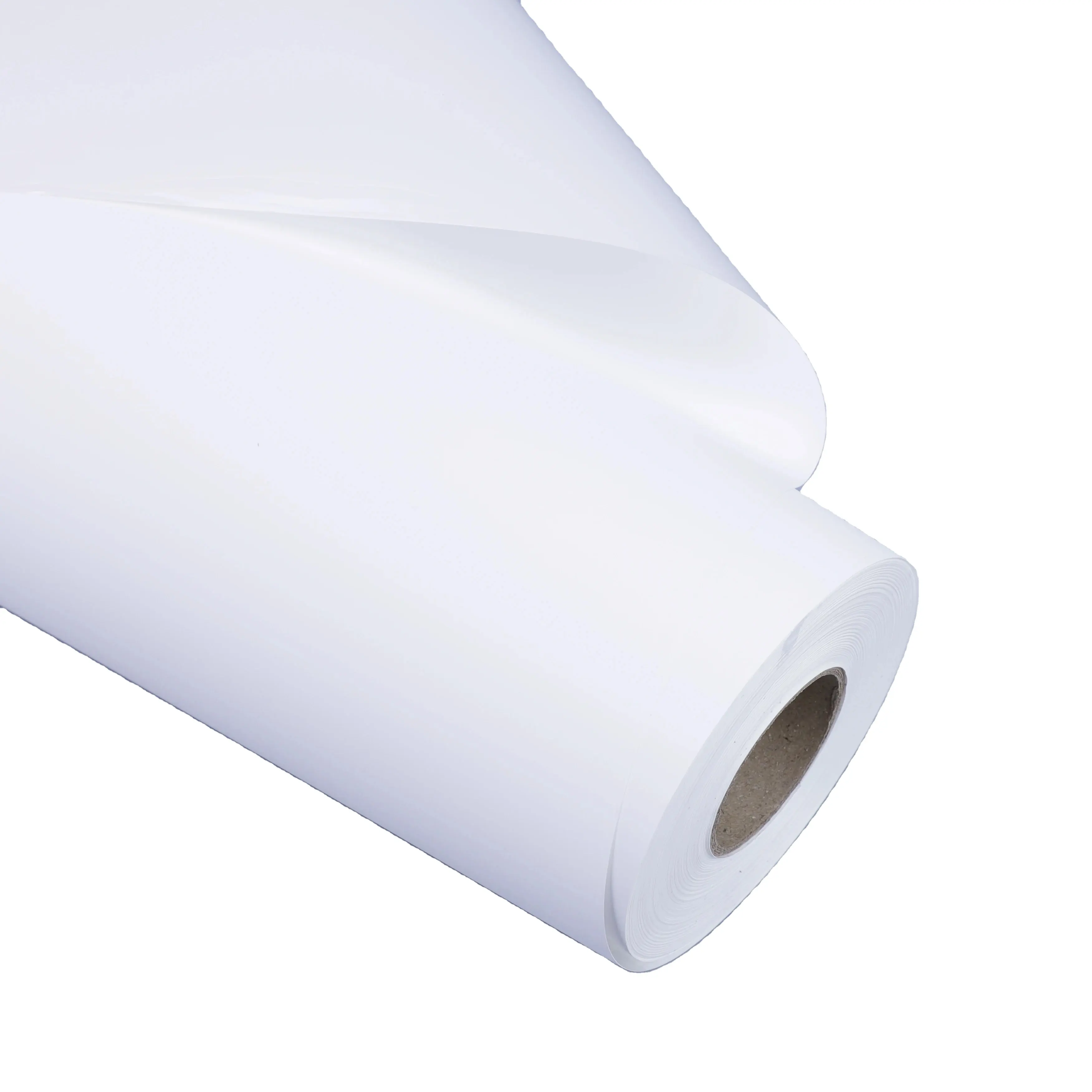 卸売エコ溶剤印刷可能なPPホワイト合成紙ロールPVCポスター印刷材料の自己接着剤