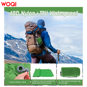 WOQI Grueso <span class=keywords><strong>ultra</strong></span> ligero portátil TPU Camping inflable almohadilla para dormir con almohada y bomba integrada - Product Image 5