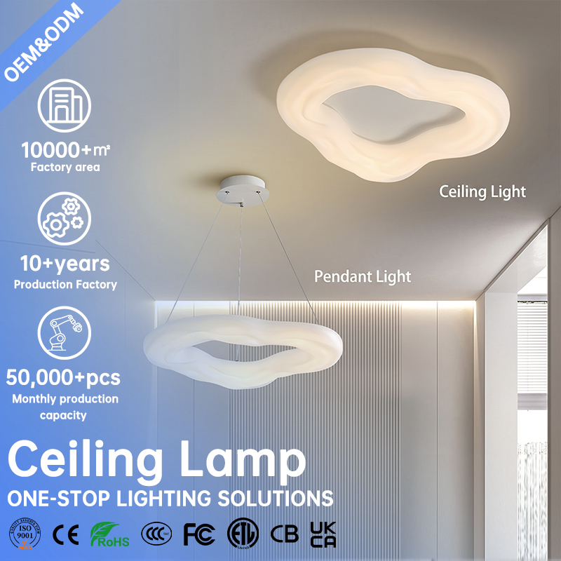 LED Chandelier Ceiling Lamp Smart Remote Control Adjustable Color Temperature Ra95 Surface Mounted Bedroom Ceiling Light