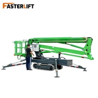 Nacelle élévatrice araignée sur chenilles de 22 m (70 pieds) avec flèche télescopique de 18 m de hauteur de levage, machine de levage mobile, nacelle élévatrice sur chenilles pour personnel
