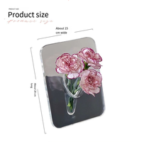Vase en verre transparent de style INS moderne et écologique, cadre photo élégant, pour bureau de luxe, salon, entrée