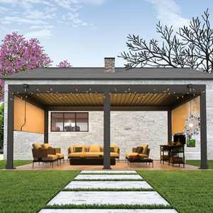 Pergola in Alluminio con Angoli Regolabili, Ampia Sconto su Padiglioni da Esterno per Giardino <span class=keywords><strong>e</strong></span> Terrazza - Product Image 1