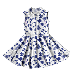 Robe de tennis pour enfants Ruidian Custom Quick Dry avec short intégré, sans manches, fermeture éclair, coupe ajustée, 82% polyester, 18% élasthanne, sport, yoga pour filles - Product Image 6