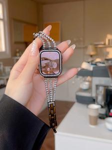 Bracelet de montre Upro Fashion Charm Diamond Jewelry pour Apple Watch 38 40 42 44 46 mm, bracelet en acier inoxydable pour femmes - Product Image 5