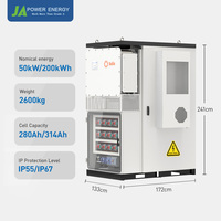 Armoire de stockage de batterie tout-en-un JApower 50 kW 208 kWh refroidie par air avec onduleur hybride Solis pour l'autoconsommation d'énergie solaire