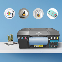 Nouvelle imprimante UV DTF A3 compacte avec impression à l'encre UV et laminage tout-en-un, machine d'impression de logos et d'autocollants pour boîtes cadeaux