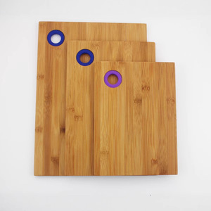 Bamboo Cutting Board <b>Set</b> Rectangle With Hole For Kitchen Use - Product Image 4