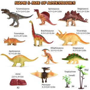 Dino <span class=keywords><strong>world</strong></span> 10pcs educativo realistico dinosauro figure giocattolo con attività tappetino da gioco per bambini - Product Image 6