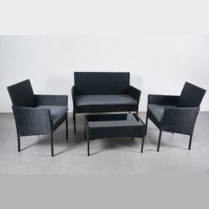 Ensemble <span class=keywords><strong>de</strong></span> canapés en rotin pour terrasse, <span class=keywords><strong>salon</strong></span> <span class=keywords><strong>de</strong></span> jardin, 4 pièces, pour <span class=keywords><strong>balcon</strong></span> et <span class=keywords><strong>salon</strong></span>, utilisation en extérieur et en intérieur - Product Image 1