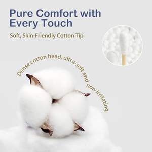 Hisopos de Algodón de Bambú Profesionales de Doble Punta, Hipoalergénicos, para Maquillaje, Cuidado de los Oídos, Primeros Auxilios, Limpieza de Precisión, Ecológicos, para Bebés - Product Image 4