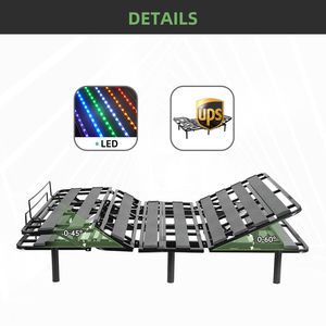 <span class=keywords><strong>Letto</strong></span> <span class=keywords><strong>Elettrico</strong></span> Moderno di Lusso con <span class=keywords><strong>Doghe</strong></span> in Metallo, Reclinabile e Regolabile, Misura Queen per Camera da <span class=keywords><strong>Letto</strong></span> - Product Image 4