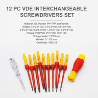 Juego de Destornilladores Intercambiables Aislados VDE 1000V Profesional, 12 Piezas, Acero S2, Kit de Herramientas para Electricistas, Puntas Magnéticas, OEM ODM