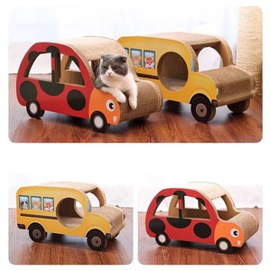 <b>Cat</b> <b>Scratching</b> <b>Post</b> Toy Car Cartoon Design Durable Corrugated Paper 60x26.4x34cm <b>Cat</b> <b>Tree</b> For Indoor Play - Product Image 5