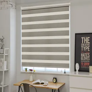 Ev özelleştirilebilir karartma açık zebra pencere gölgeliği roll up panjur perde jaluzi güneşlikler ve perdeler cortinas