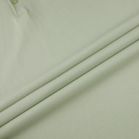 Pakaian Kasual Minimalis yang Dapat Disesuaikan, Kaos Rajut Pria Campuran Katun/Spandex Lengan Pendek untuk Kemeja, Cetak Bordir Ramah Lingkungan