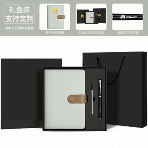 Diario Personalizado de Tapa Dura, Cuaderno de Cuero PU, Agenda A5 con Encuadernación Térmica y Cosido con Hilo, Set de Regalo Empresarial con Bolígrafo - Product Image 5