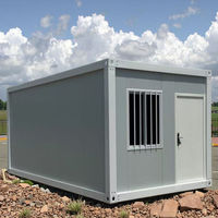 Maison conteneur préfabriquée démontable de 20 pieds, unité modulaire compacte en kit, étanche, isolée, anti-corrosion, résistante au vent, atelier