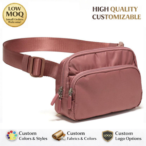 Sac banane unisexe en nylon personnalisé <span class=keywords><strong>avec</strong></span> logo d'usine, fermeture éclair, <span class=keywords><strong>pochette</strong></span> étanche pour téléphone et sac de poitrine - Product Image 1