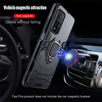 Coque de téléphone magnétique avec anneau de doigt en métal 360 pour Xiaomi MI POCO C40 M4 X4 X3 GT 4G 5G M3 C31 X2 F3