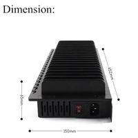 Pengisi Daya USB 20 Port 200W yang Dipasang di Dinding, Pengisian Cepat untuk Ponsel, SPBU, Studio - Mendukung Tipe Listrik 220V/110V