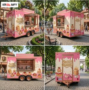 USA Outdoor Towable Ice Cream Trailer with Fiberglass & Aluminum Multifunctional Snack Food Cart <b>for</b> Sale - Product Image 5