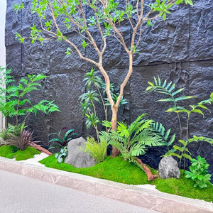 Bonsai Paesaggistico Artificiale con Piante Verdi per Decorazione Finestra Sala da Tè Interna Villa e Cortile - Product Image 4