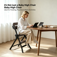 Chaise haute bébé convertible 3 en 1 réglable, chaise pour enfant multi-étapes avec plateau amovible, chaise haute en bois pour enfants de 0 à 6 ans