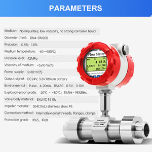 Pengukur aliran turbin tekanan tinggi baja tahan karat dilengkapi dengan tampilan Digital yang cerah untuk operasi penambal dan pencampuran - Product Image 5