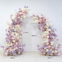 NINI Großhandel Rosa-Lila Künstlicher Hochzeitsbogen Echt Aussehender Blumenbogen Umweltfreundlicher Künstlicher Blumenbogen für Hochzeitsdekoration