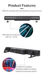 Đèn LED thanh strobe 430W chống nước IP65, full-color, ánh sáng trắng lạnh, dùng cho sân khấu ngoài trời, biểu diễn kinh doanh, đám cưới - Product Image 3