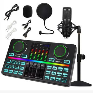 OEM Giá Rẻ Giá BM800 USB Condenser Microphone Thiết Lập Và D9-1 V8 Loại C 48V Âm Thanh Thẻ D9-1 + BM700 Microphone - Product Image 1