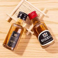 Bouteilles en verre cylindriques miniatures de 30 ml, étanches, avec bouchons hermétiques, couvercles en aluminium estampés à chaud pour liqueurs, vins, alcool, shots de gingembre