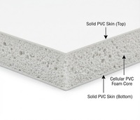 Panneau en mousse PVC Celuka ignifuge, imprimable UV, étanche, 4*8 pieds, 2 mm, 5 mm, 18 mm, pour armoires de salle de bain et de cuisine