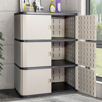 Armoire de rangement extérieure robuste en plastique HDPE écologique de haute qualité, verrouillable, étanche, facile à assembler, garantie 3 ans