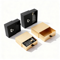 Boîte à tiroir avec logo personnalisé, laminage brillant magnétique, emballage pour bijoux, parfums, cadeaux